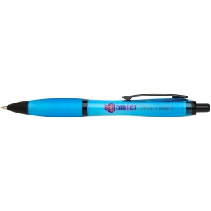 Stylo bille Nash en plastique recyclé avec garnitures noires (encre noire) 26