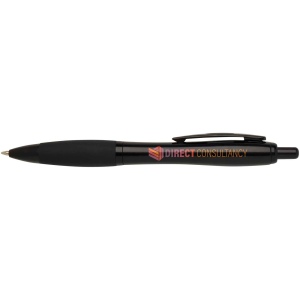 Stylo bille Nash en plastique recyclé avec garnitures noires (encre noire) 27