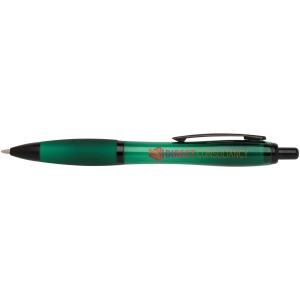 Stylo bille Nash en plastique recyclé avec garnitures noires (encre noire) 28
