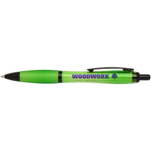 Stylo bille Nash en plastique recyclé avec garnitures noires (encre noire) 29