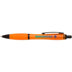 Stylo bille Nash en plastique recyclé avec garnitures noires (encre noire) 32