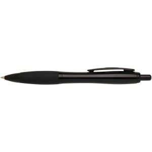 Stylo bille Nash en plastique recyclé avec garnitures noires (encre noire) 15
