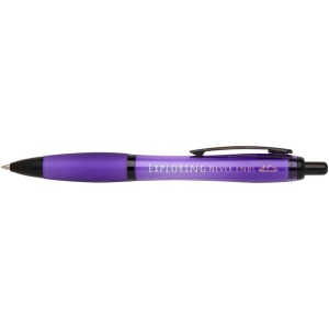 Stylo bille Nash en plastique recyclé avec garnitures noires (encre noire) 33