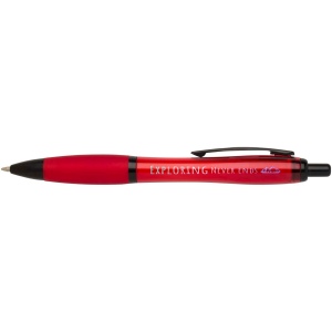 Stylo bille Nash en plastique recyclé avec garnitures noires (encre noire) 34