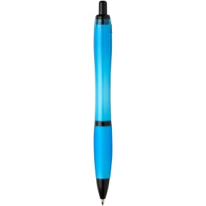 Stylo bille Nash en plastique recyclé avec garnitures noires (encre noire) 38