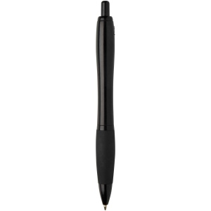 Stylo bille Nash en plastique recyclé avec garnitures noires (encre noire) 39
