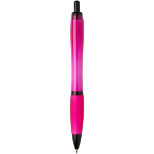 Stylo bille Nash en plastique recyclé avec garnitures noires (encre noire) 42