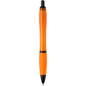 Stylo bille Nash en plastique recyclé avec garnitures noires (encre noire) 44