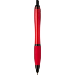 Stylo bille Nash en plastique recyclé avec garnitures noires (encre noire) 46