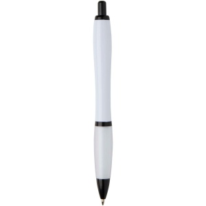 Stylo bille Nash en plastique recyclé avec garnitures noires (encre noire) 48