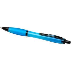 Stylo bille Nash en plastique recyclé avec garnitures noires (encre noire) 50
