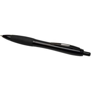 Stylo bille Nash en plastique recyclé avec garnitures noires (encre noire) 51