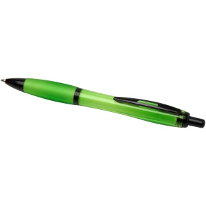 Stylo bille Nash en plastique recyclé avec garnitures noires (encre noire) 53