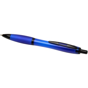 Stylo bille Nash en plastique recyclé avec garnitures noires (encre noire) 59