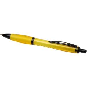 Stylo bille Nash en plastique recyclé avec garnitures noires (encre noire) 61
