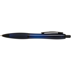 Stylo bille Nash en plastique recyclé avec garnitures noires (encre noire) 19