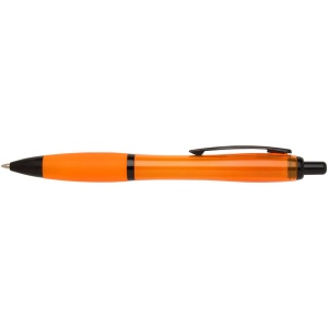 Stylo bille Nash en plastique recyclé avec garnitures noires (encre noire) 20