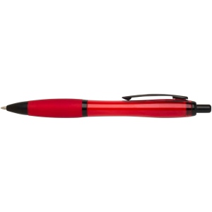 Stylo bille Nash en plastique recyclé avec garnitures noires (encre noire) 22