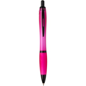 Stylo bille Nash en plastique recyclé avec garnitures noires (encre noire) 6