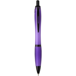 Stylo bille Nash en plastique recyclé avec garnitures noires (encre noire) 9