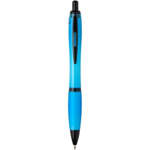 Stylo bille Nash en plastique recyclé avec garnitures noires (encre noire) 2