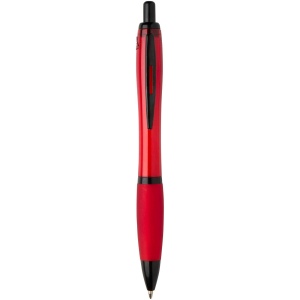 Stylo bille Nash en plastique recyclé avec garnitures noires (encre noire) 10