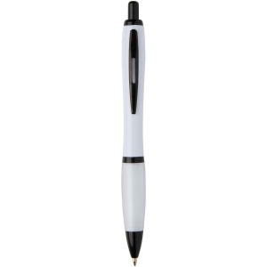 Stylo bille Nash en plastique recyclé avec garnitures noires (encre noire) 12