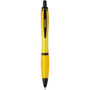 Stylo bille Nash en plastique recyclé avec garnitures noires (encre noire) 13