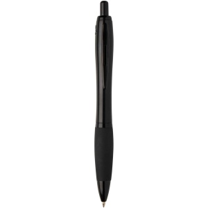 Stylo bille Nash en plastique recyclé avec garnitures noires (encre noire) 3