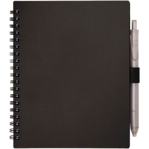 Ensemble carnet à couverture souple en plastique recyclé et stylo bille (encre bleue) Niove 6