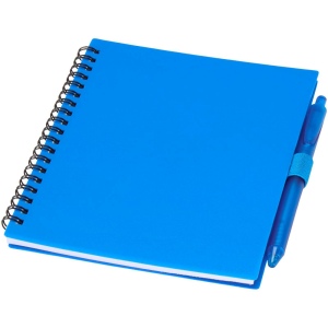 Ensemble carnet à couverture souple en plastique recyclé et stylo bille (encre bleue) Niove 3