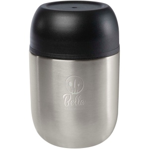 Boîte-repas Supo en acier inoxydable recyclé à double paroi de 480 ml avec cuillère pliable 6