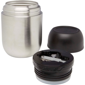Boîte-repas Supo en acier inoxydable recyclé à double paroi de 480 ml avec cuillère pliable 10