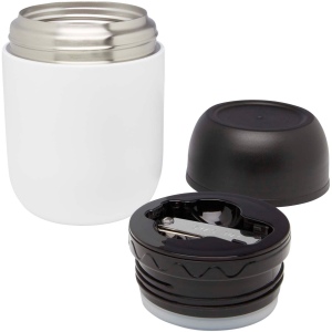 Boîte-repas Supo en acier inoxydable recyclé à double paroi de 480 ml avec cuillère pliable 11