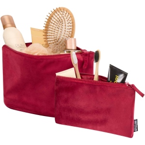 Set de trousses de toilette en velvet gomme recyclées GRS Swift 8