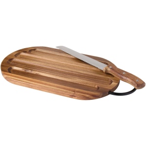 Planche à découper Prestige en acacia avec couteau à pain 5