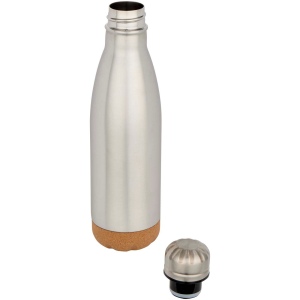Bouteille d’eau Cove de 500 ml en acier inoxydable isolée sous vide et à double paroi avec détails en liège 24