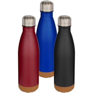 Bouteille d’eau Cove de 500 ml en acier inoxydable isolée sous vide et à double paroi avec détails en liège 28