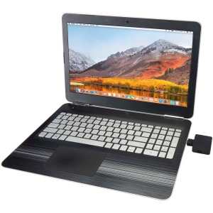 Hub USB 4 ports Gaia avec sortie USB-A et Type-C et double entrée - fabriqué en plastique recyclé 10