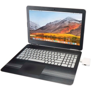 Hub USB 4 ports Gaia avec sortie USB-A et Type-C et double entrée - fabriqué en plastique recyclé 11