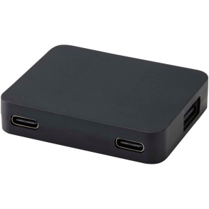 Hub USB 4 ports Gaia avec sortie USB-A et Type-C et double entrée - fabriqué en plastique recyclé 2