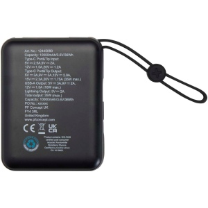 Batterie externe Acrux de 10 000 mAh et 35 W pour tablette avec câble Type-C intégré - fabriquée en plastique recyclé 6