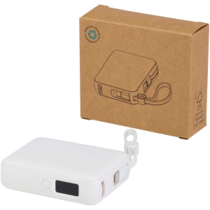 Batterie externe Acrux de 10 000 mAh et 35 W pour tablette avec câble Type-C intégré - fabriquée en plastique recyclé 3