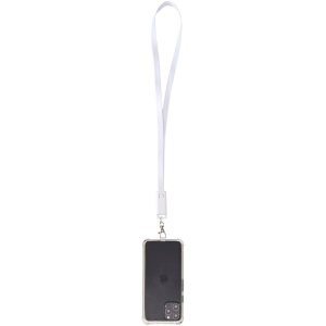 Tour de cou pour smartphone Franz en plastique recyclé avec synchronisation des données intégrée et câble 5 en 1 pour charge rapide de 65 W 9