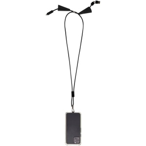 Tour de cou Funi pour smartphone en plastique recyclé avec synchronisation des données intégrée et câble 5 en 1 pour charge rapide de 100 W 5