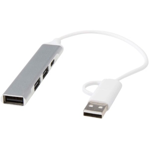 Hub USB-A et Type-C Alkaid à 4 ports en aluminium recyclé avec double entrée 2