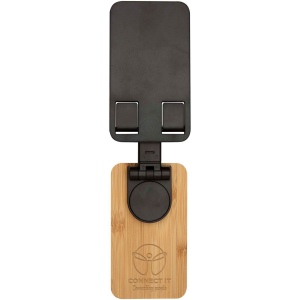 Support de téléphone de bureau Alfirk pliable en plastique recyclé avec détails en bambou 6