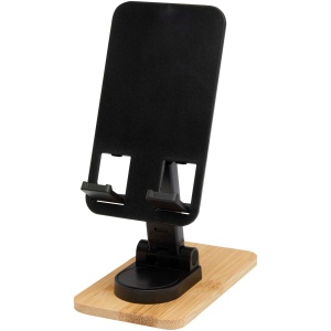 Support de téléphone de bureau Alfirk pliable en plastique recyclé avec détails en bambou 8