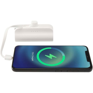 Batterie de secours Alnair Type-C de5 000 mAh et 10 W en plastique recyclé avec support de retournement intégré et câble 2 en 1 13