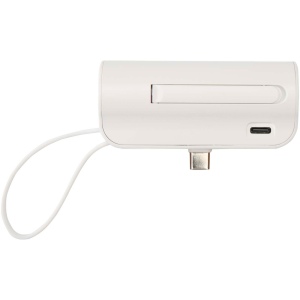 Batterie de secours Alnair Type-C de5 000 mAh et 10 W en plastique recyclé avec support de retournement intégré et câble 2 en 1 15